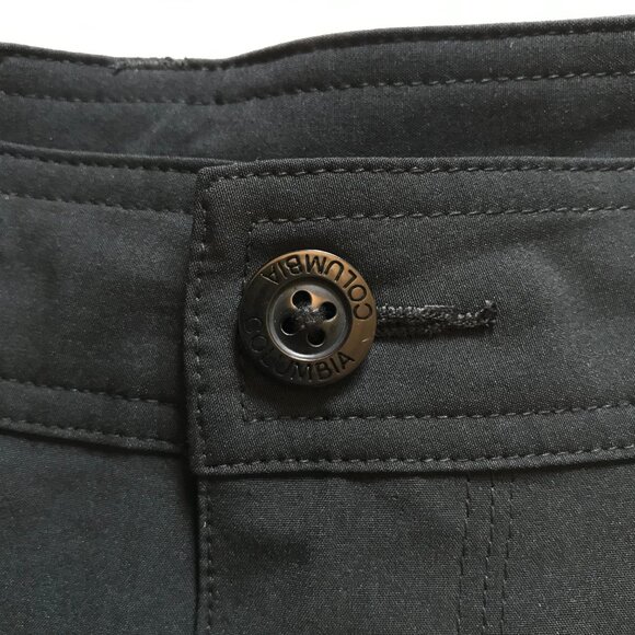 Columbia Regular Fit Flat Front Hybrid Shorts Mens 38 Black 10" Inseam Polyester - Picture 4 of 9